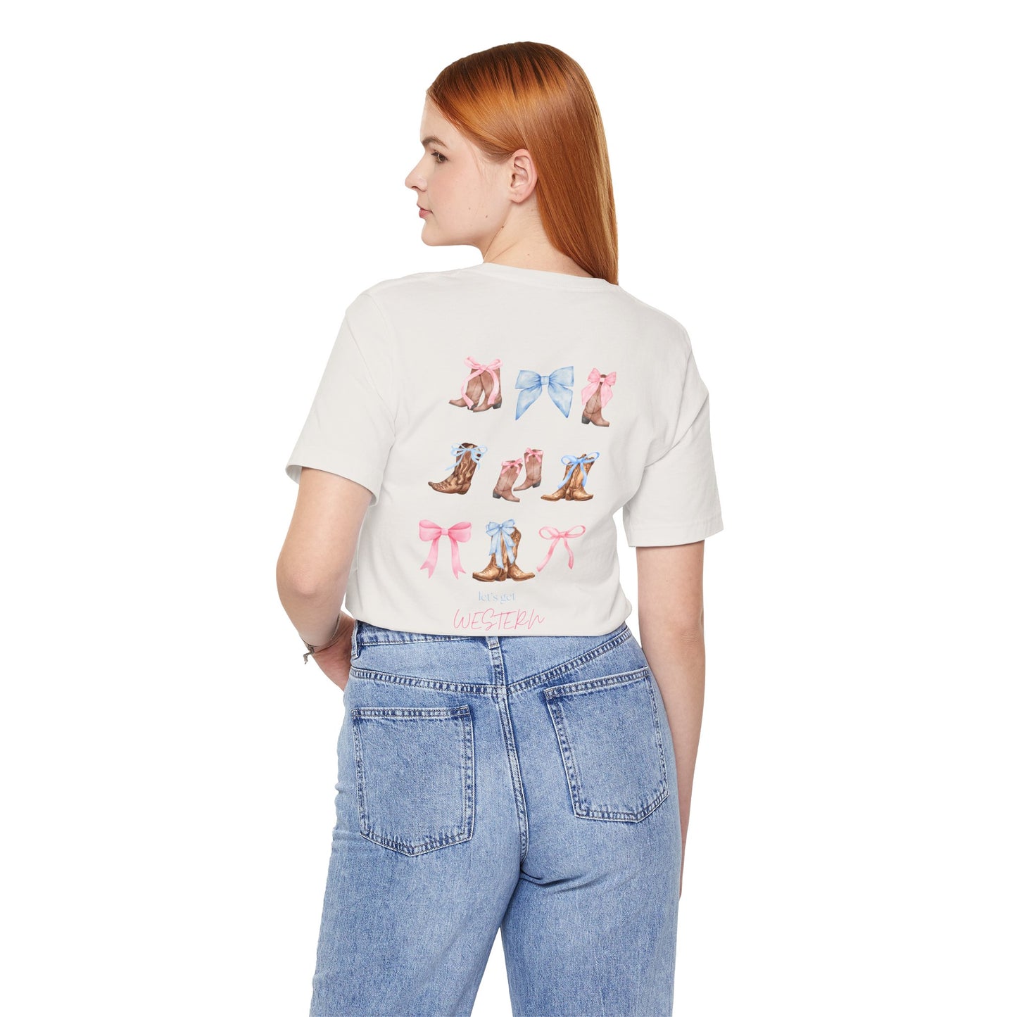 Let's Get Western Women's Tshirt, Bella Canvas, Cowgirl Shirt, Boot Shirt, Bow Shirt, Trendy, Gifts For Her