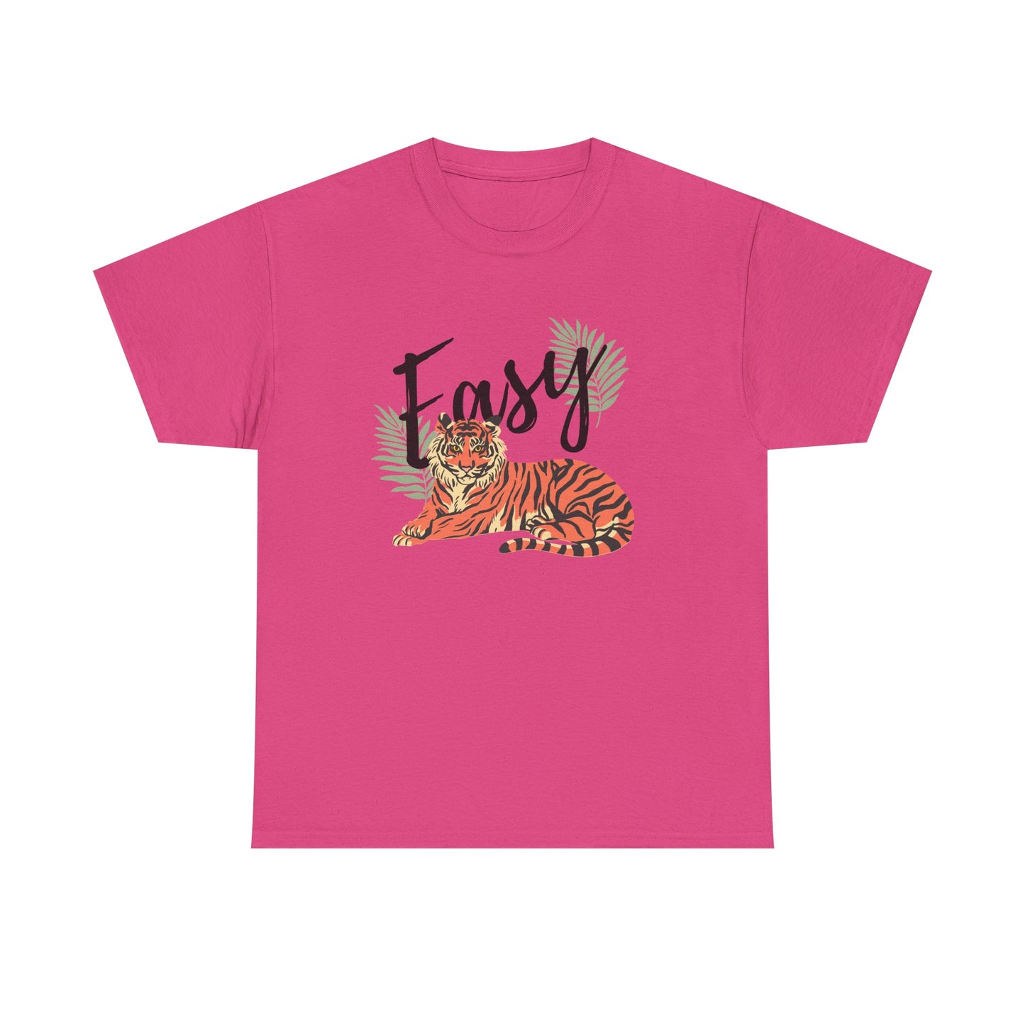 Easy Tiger Logo Unisex Tee, Palm Leaves Graphic Shirt, Botanical Print Top, Nature Lover Gift