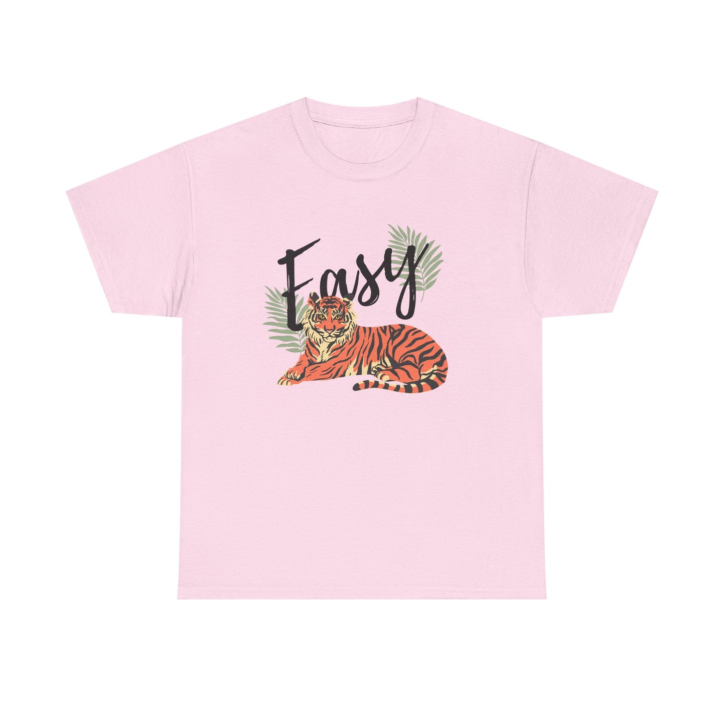Easy Tiger Logo Unisex Tee, Palm Leaves Graphic Shirt, Botanical Print Top, Nature Lover Gift
