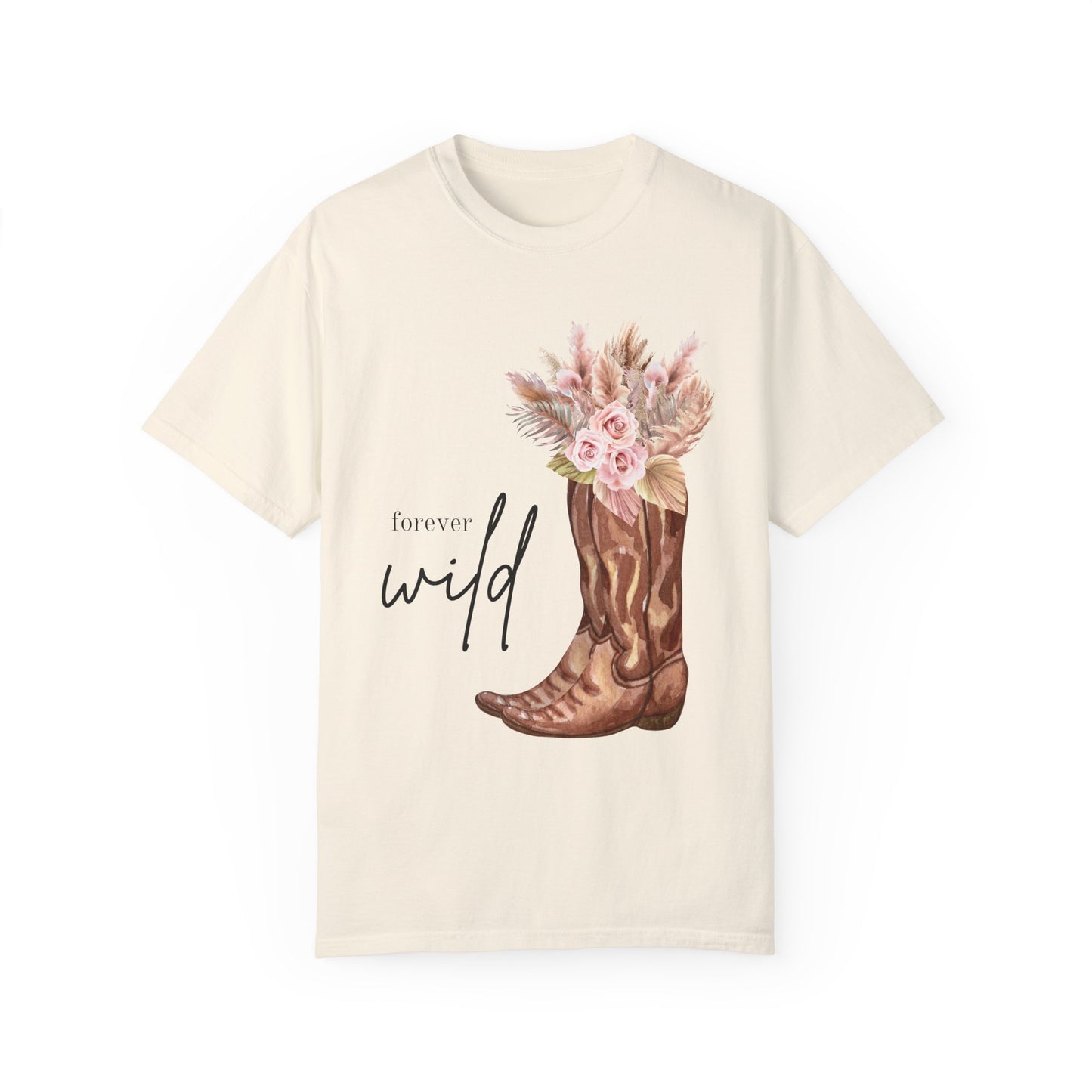 Forever WILD Women's Tshirt, Women's Clothing, Western Tshirt, Floral Tshirt, Cowgirl Tshirt, Trendy, Gifts For Her