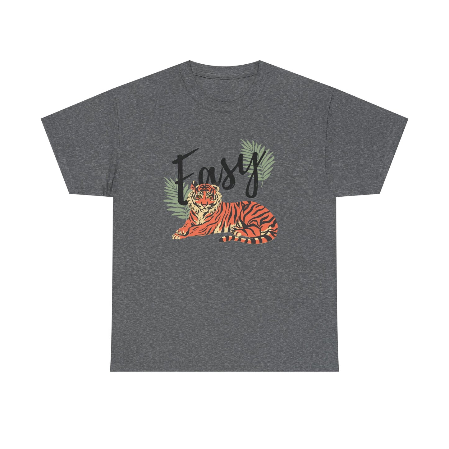 Easy Tiger Logo Unisex Tee, Palm Leaves Graphic Shirt, Botanical Print Top, Nature Lover Gift