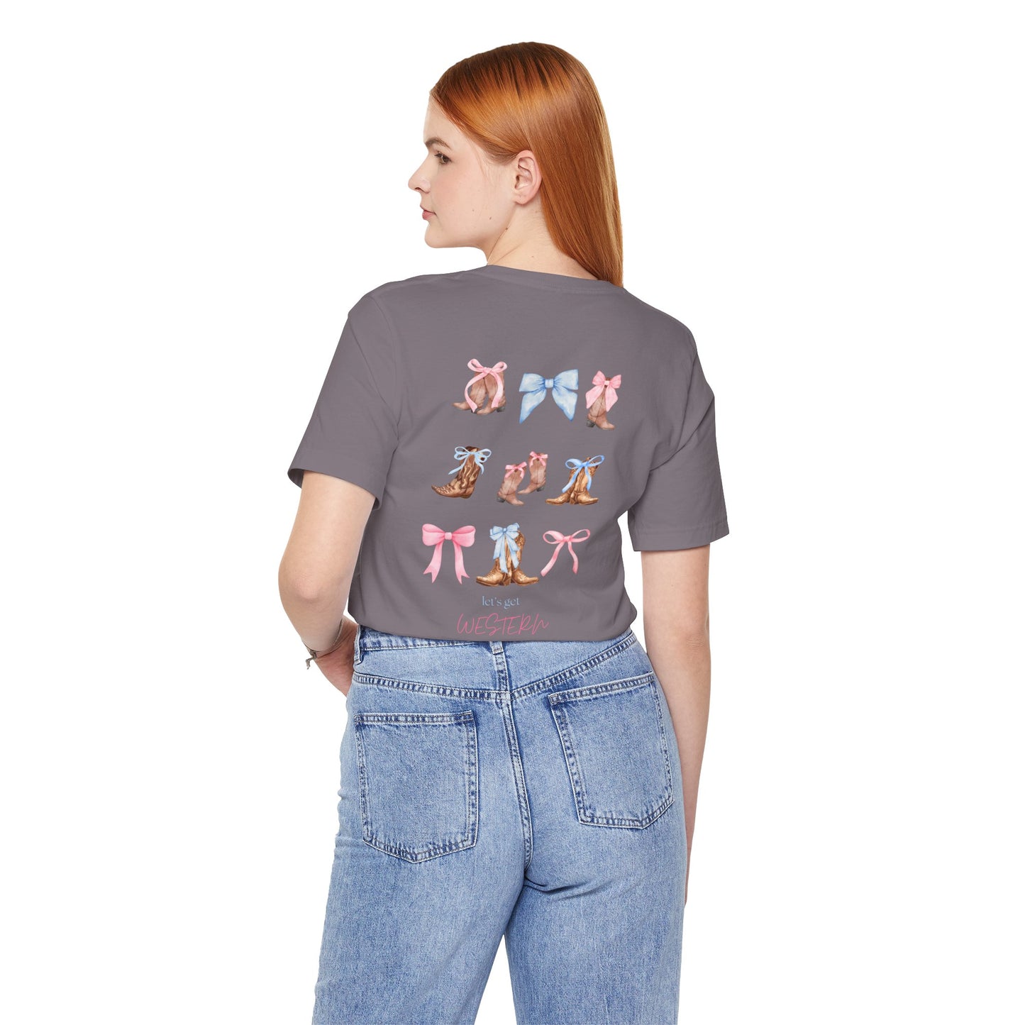 Let's Get Western Women's Tshirt, Bella Canvas, Cowgirl Shirt, Boot Shirt, Bow Shirt, Trendy, Gifts For Her