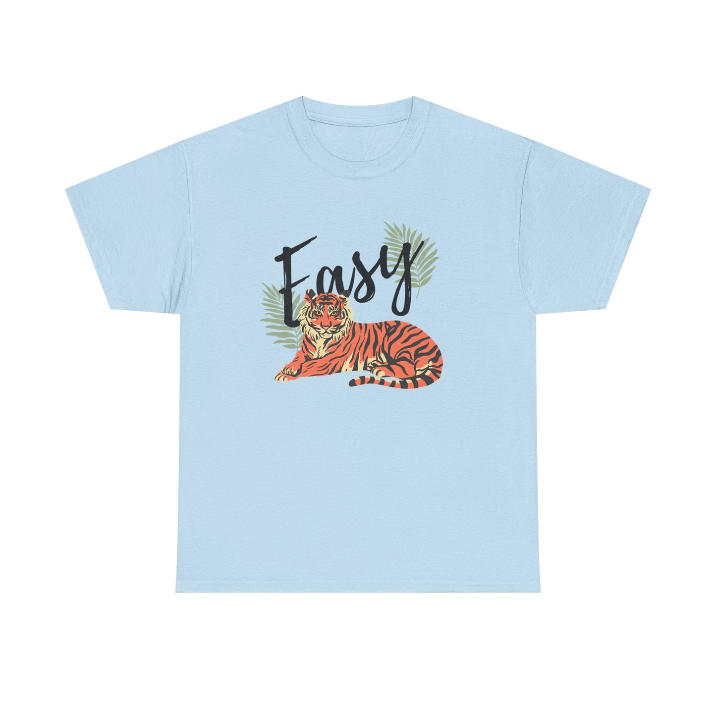 Easy Tiger Logo Unisex Tee, Palm Leaves Graphic Shirt, Botanical Print Top, Nature Lover Gift