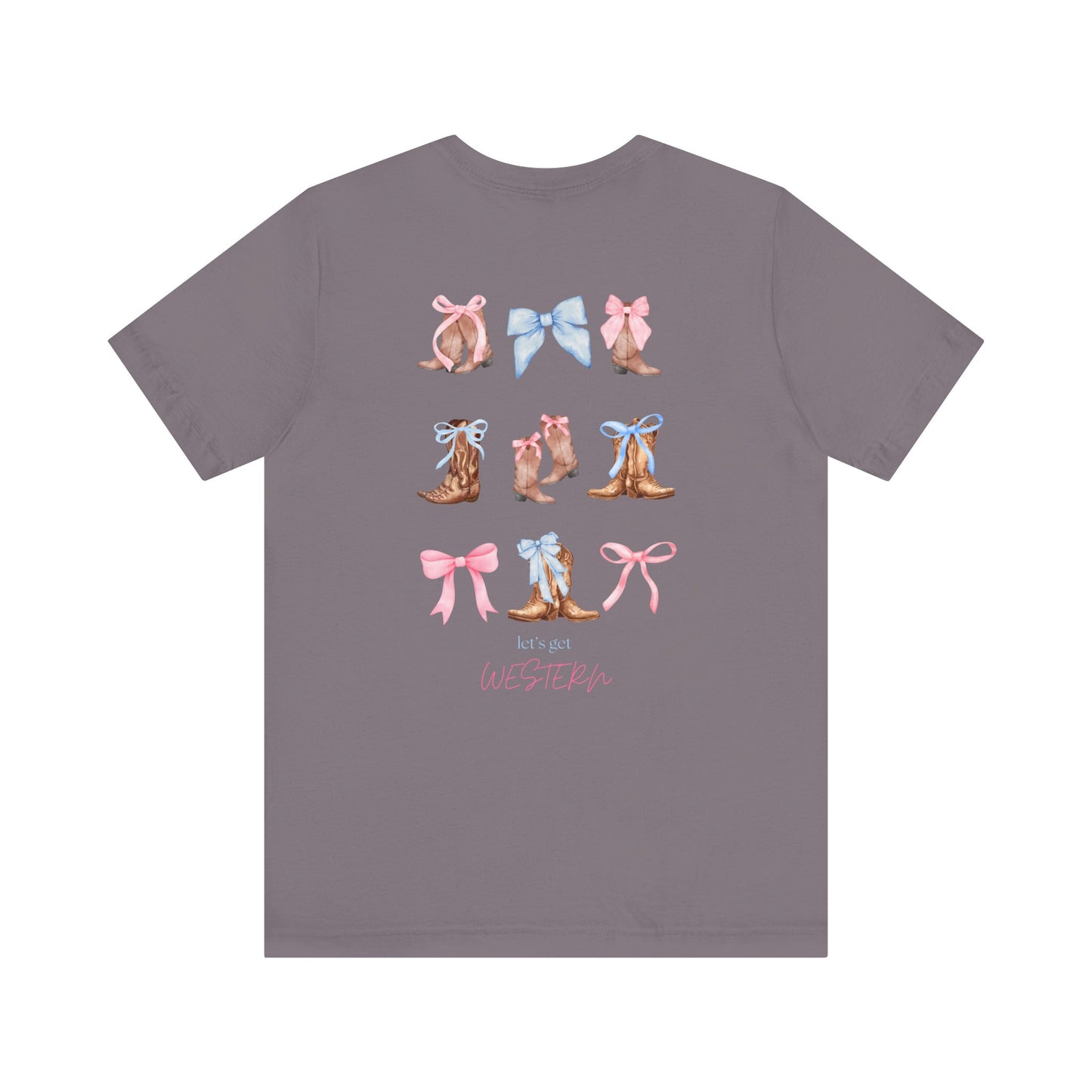 Let's Get Western Women's Tshirt, Bella Canvas, Cowgirl Shirt, Boot Shirt, Bow Shirt, Trendy, Gifts For Her