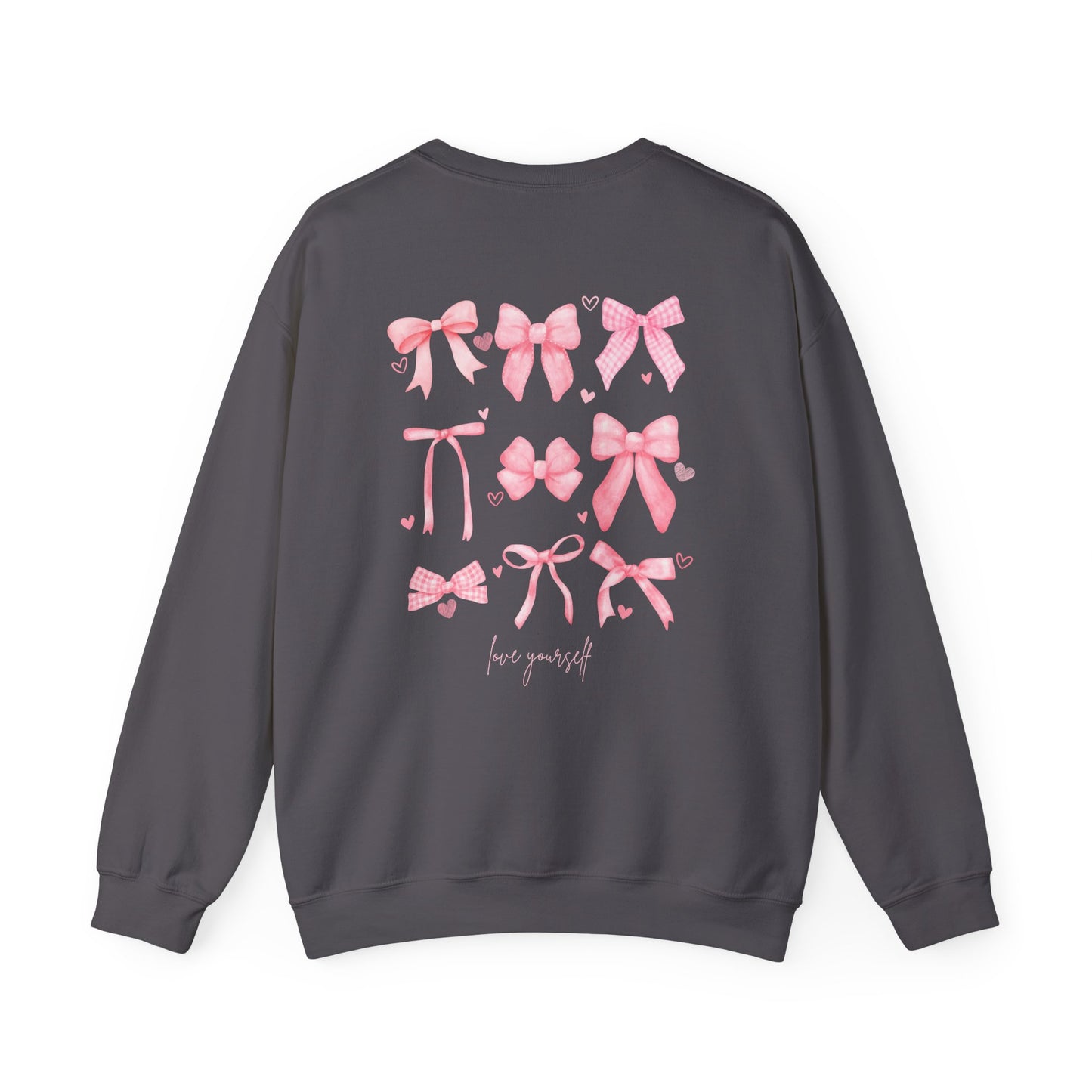 Women's Valentine Sweatshirt, Heart with Bows Sweatshirt, Bow Sweatshirt, Heart Sweatshirt, Valentine's Day Sweatshirt, Gift for Her