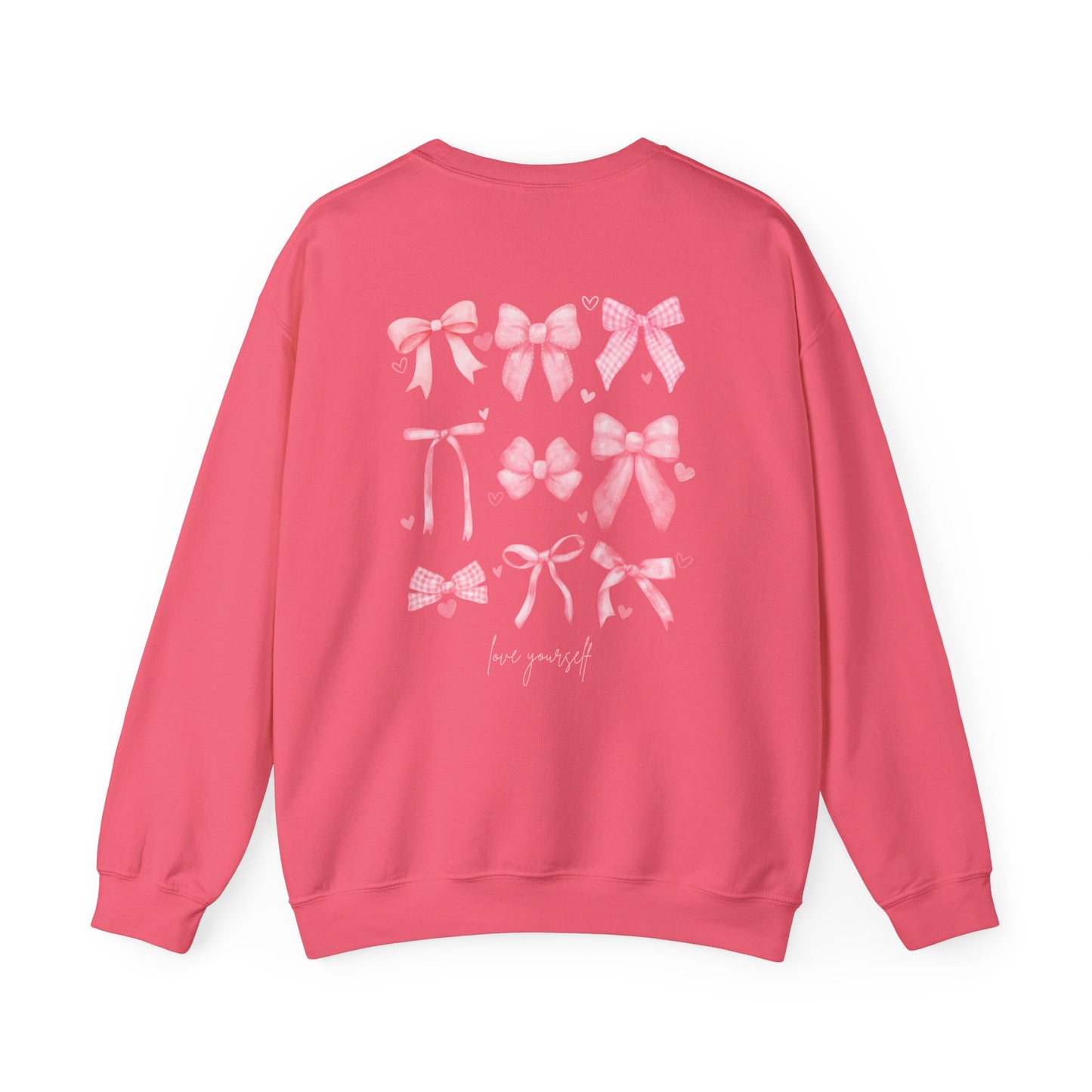 Women's Valentine Sweatshirt, Heart with Bows Sweatshirt, Bow Sweatshirt, Heart Sweatshirt, Valentine's Day Sweatshirt, Gift for Her