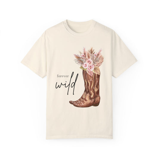 Forever WILD Women's Tshirt, Women's Clothing, Western Tshirt, Floral Tshirt, Cowgirl Tshirt, Trendy, Gifts For Her