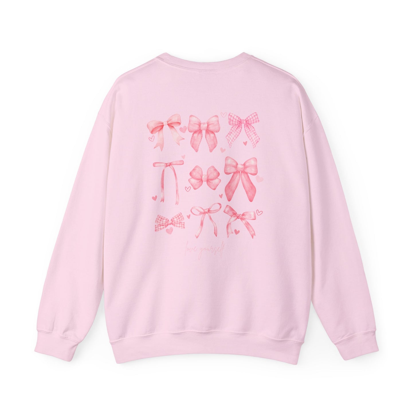 Women's Valentine Sweatshirt, Heart with Bows Sweatshirt, Bow Sweatshirt, Heart Sweatshirt, Valentine's Day Sweatshirt, Gift for Her