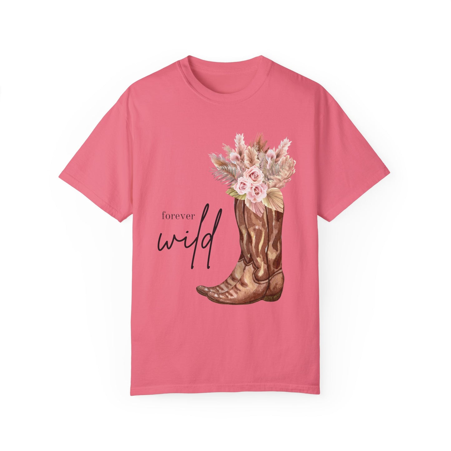 Forever WILD Women's Tshirt, Women's Clothing, Western Tshirt, Floral Tshirt, Cowgirl Tshirt, Trendy, Gifts For Her