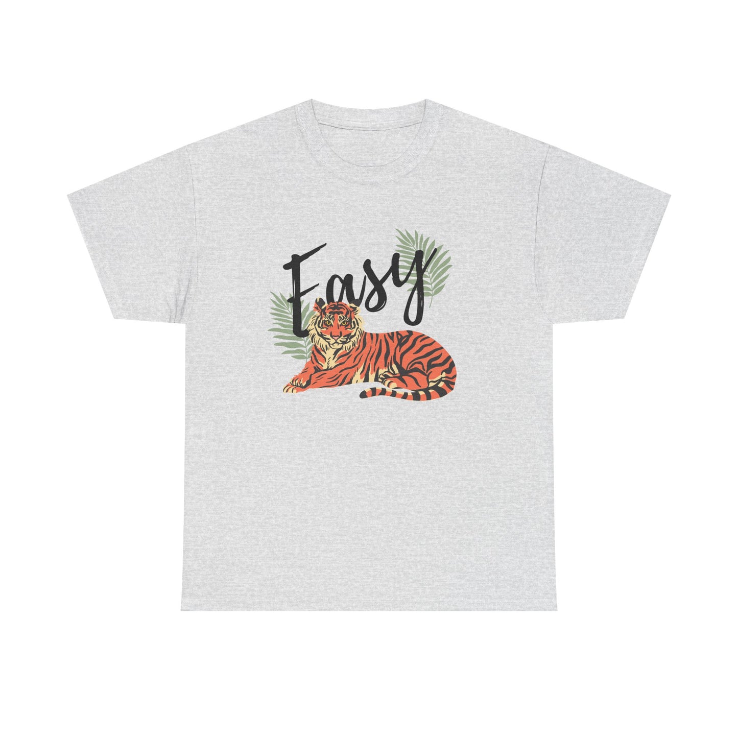 Easy Tiger Logo Unisex Tee, Palm Leaves Graphic Shirt, Botanical Print Top, Nature Lover Gift