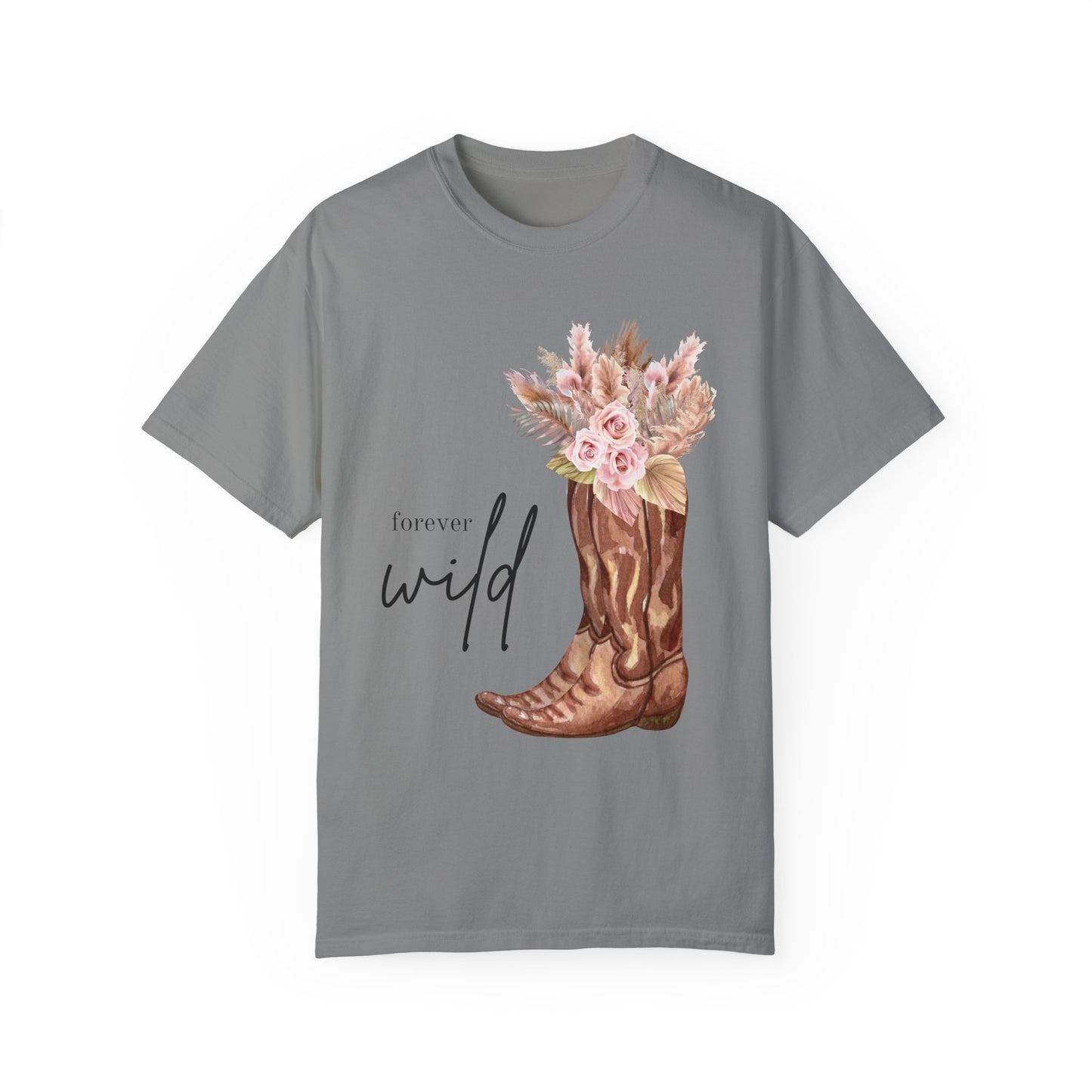 Forever WILD Women's Tshirt, Women's Clothing, Western Tshirt, Floral Tshirt, Cowgirl Tshirt, Trendy, Gifts For Her