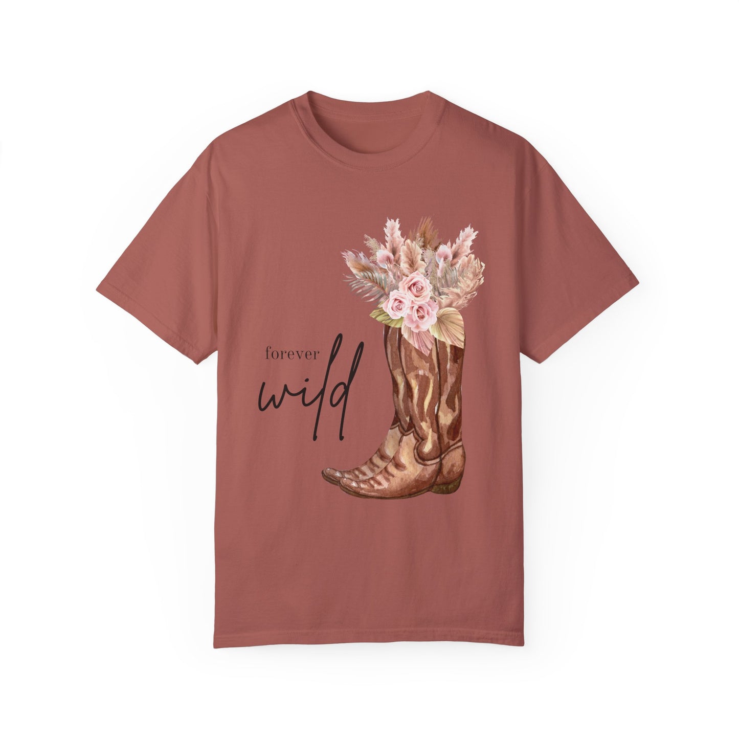 Forever WILD Women's Tshirt, Women's Clothing, Western Tshirt, Floral Tshirt, Cowgirl Tshirt, Trendy, Gifts For Her