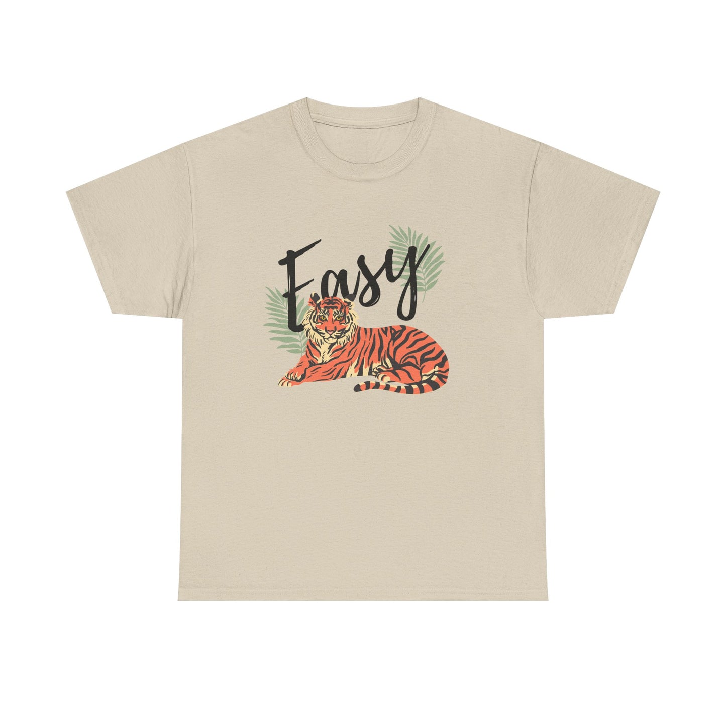 Easy Tiger Logo Unisex Tee, Palm Leaves Graphic Shirt, Botanical Print Top, Nature Lover Gift