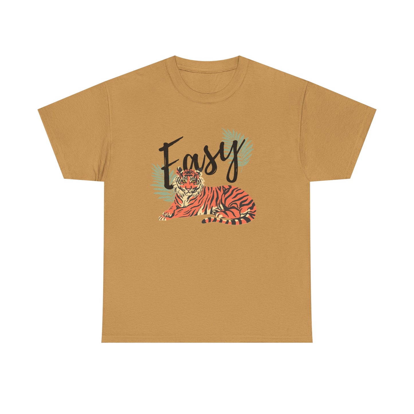 Easy Tiger Logo Unisex Tee, Palm Leaves Graphic Shirt, Botanical Print Top, Nature Lover Gift