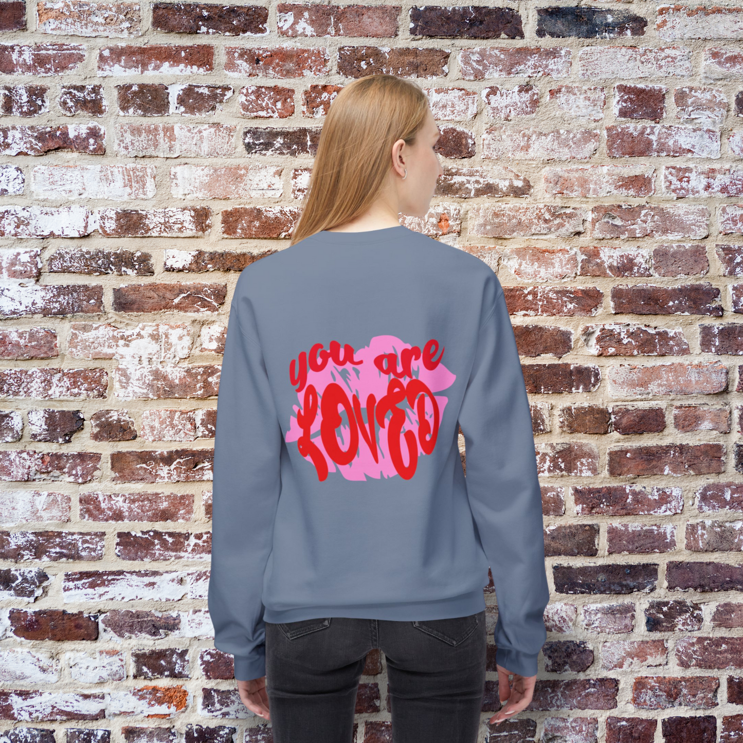 You Are Loved Sweatshirt, Valentine's Sweatshirt, Kiss Sweatshirt, Valentine's Day, Women's Sweatshirt, Gift For Her