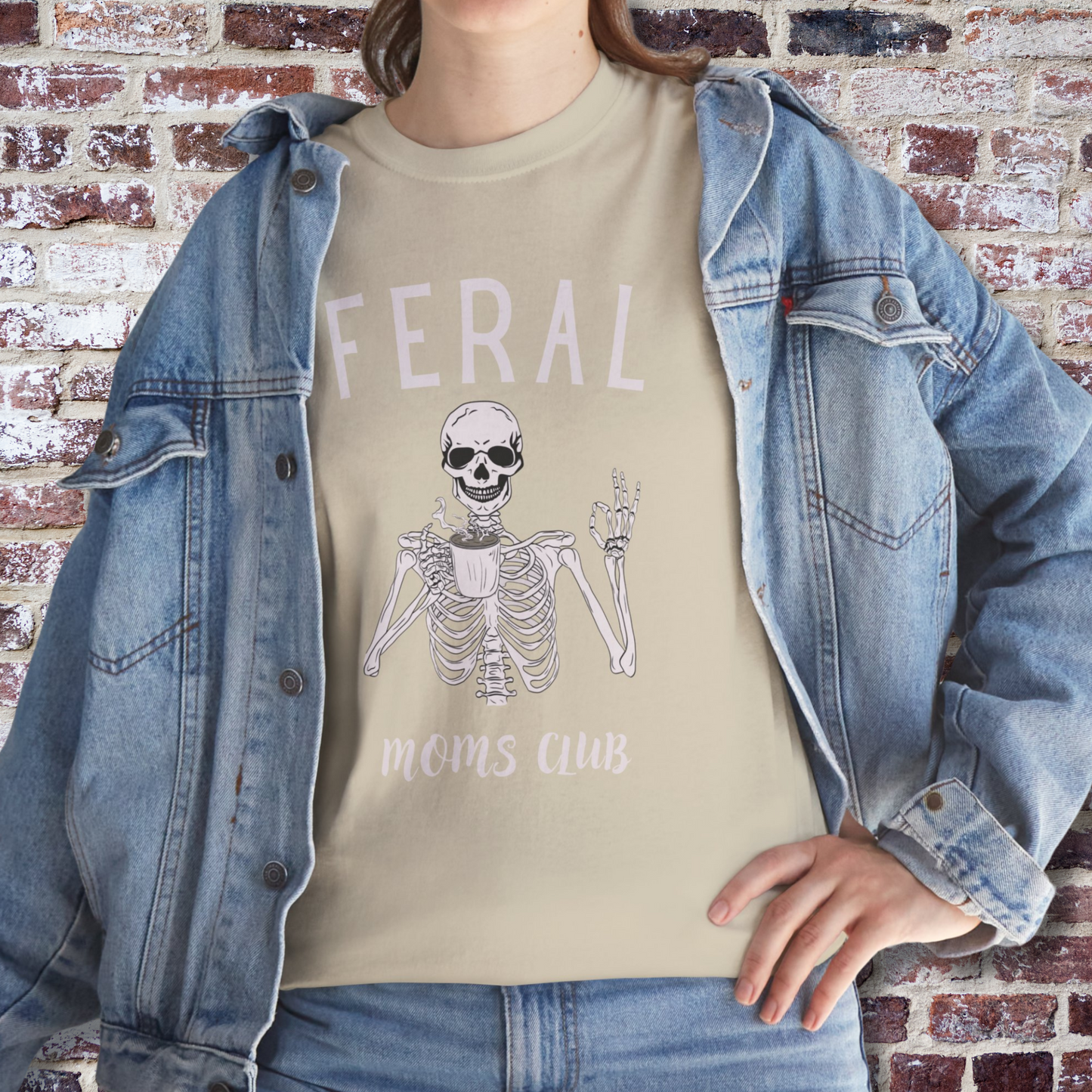 FERAL MOMS CLUB, Feral Tshirt, Moms Tshirt, Skeleton Tshirt, Women's Tshirt, Gifts For Her