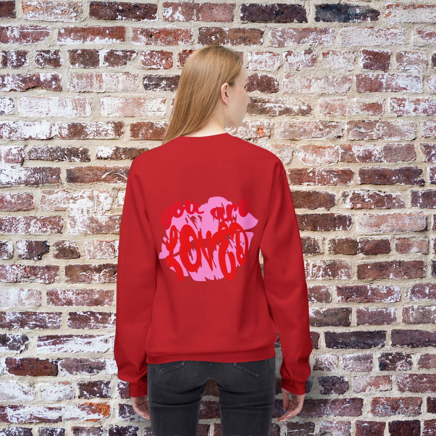 You Are Loved Sweatshirt, Valentine's Sweatshirt, Kiss Sweatshirt, Valentine's Day, Women's Sweatshirt, Gift For Her